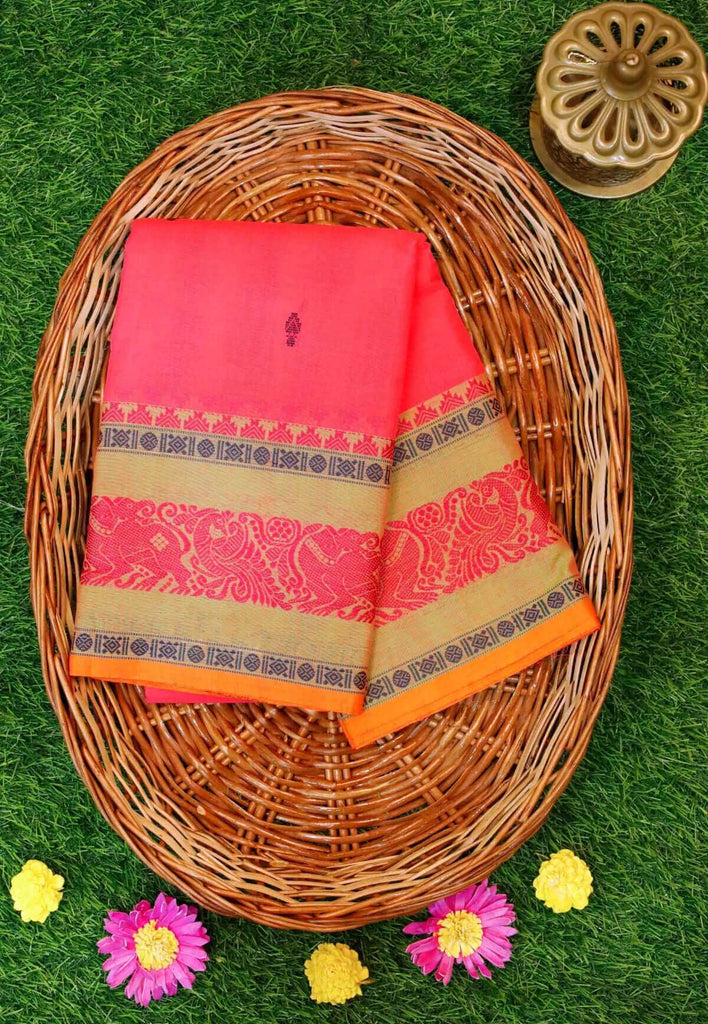 Red Kanchipuram cotton Saree 