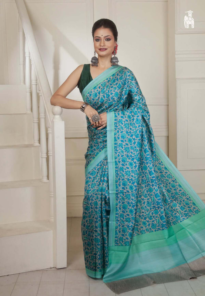 Blue Mysore Silk Saree 