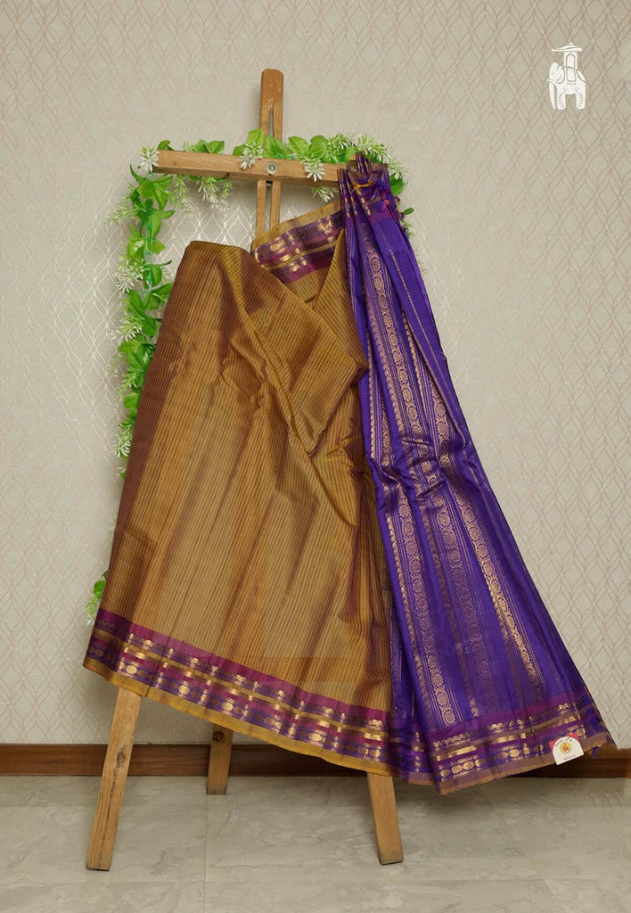 Brown Gadwal Sico Sarees