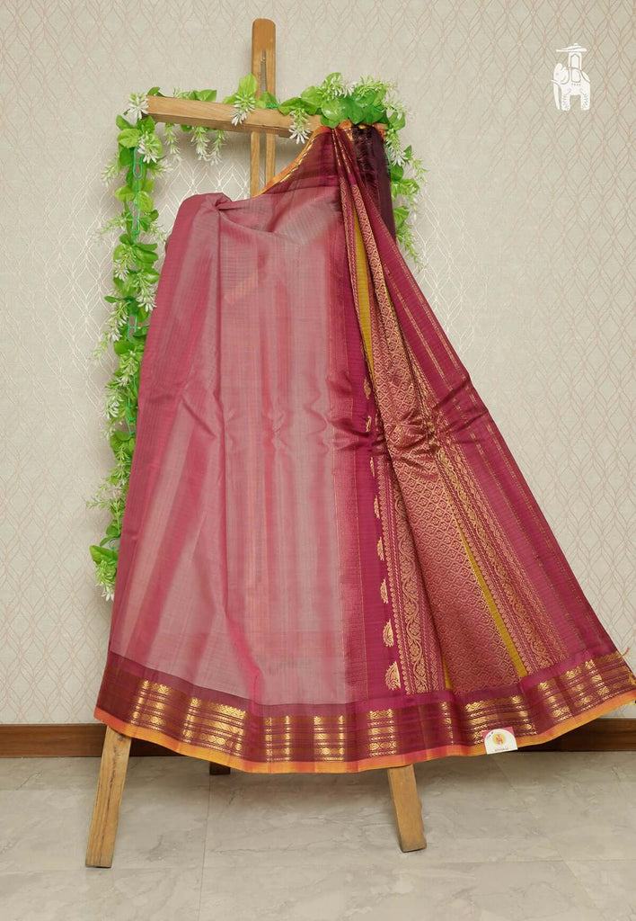 Brownish Pink Gadwal Sico Saree