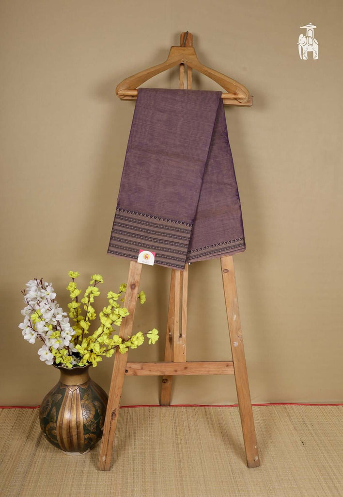 Dark Mauve Narayanpet Cotton Saree