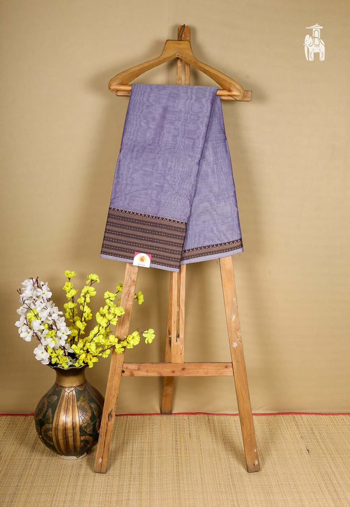 Dusty Grey Narayanpet Cotton Saree