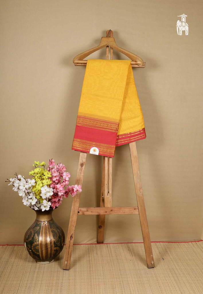 Mustard Yellow Narayanpet Cotton Saree