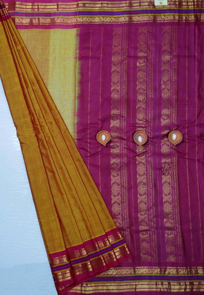 Orange Gadwal Sico Saree