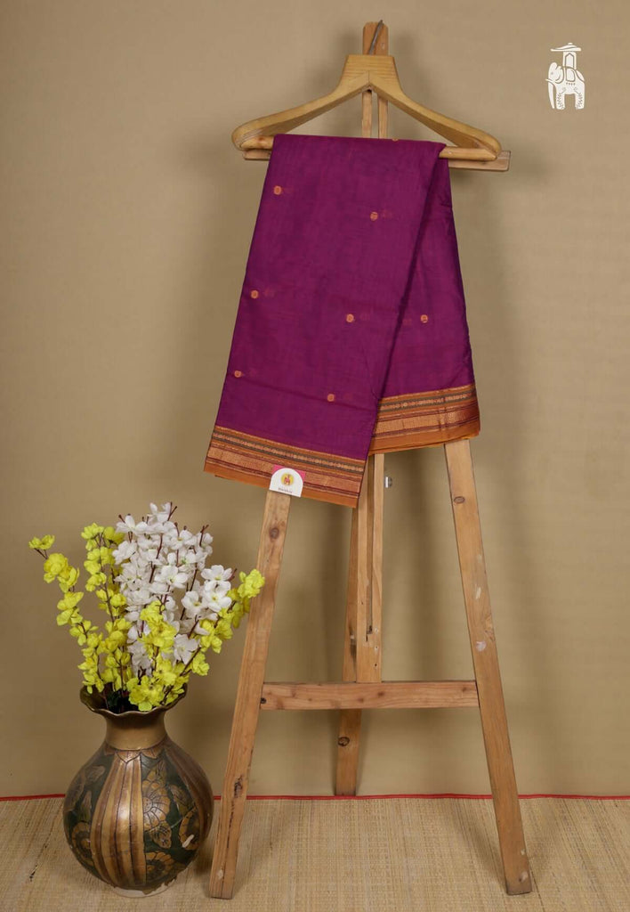  Purple Narayanpet Cotton Saree